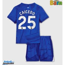 Chelsea Moises Caicedo #25 Hjemmedraktsett Barn 2025-26 Kortermet (+ Korte bukser)